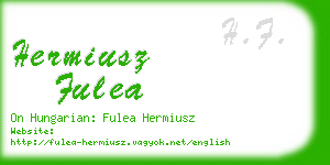 hermiusz fulea business card